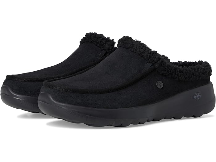 (取寄) スケッチャーズ レディース オン-ザ-ゴー ジョイ スエード モック トゥ スリッパ SKECHERS women On-the-go Joy Suede Moc Toe Slipper Black/Black