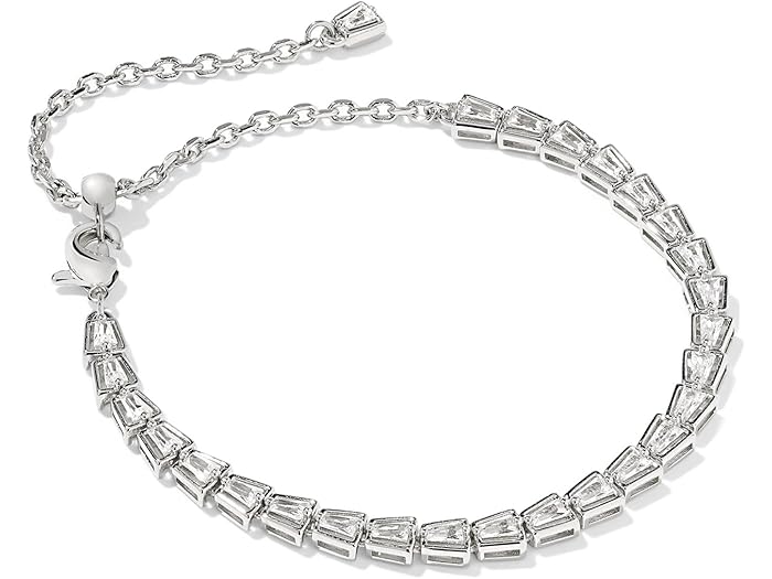 (取寄) ケンドラスコット レディース ベラ テニス ブレスレット Kendra Scott women Bella Tennis Bracelet Silver White CZ
