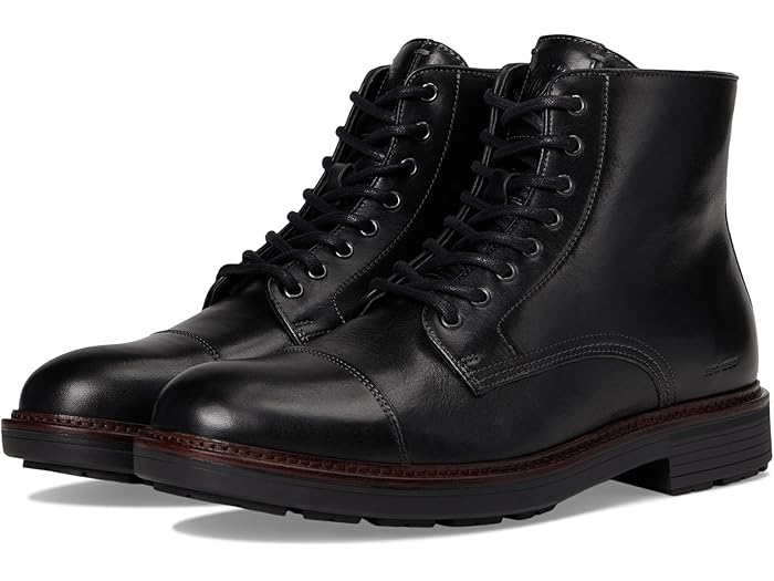 (取寄) ジョンストン&マーフィー コレクション メンズ レイサム キャップ トゥ ブーツ Johnston & Murphy Collection men Latham Cap Toe Boots Black European Calfskin