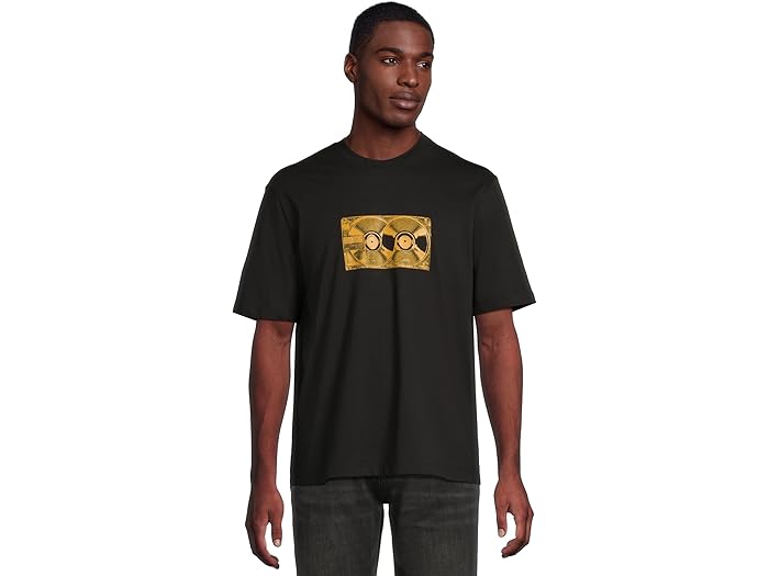 (取寄) アルマーニエクスチェンジ メンズ アブストラクト グラフィック T-シャツ Armani Exchange men Abstract Graphic T-shirt Black Cd