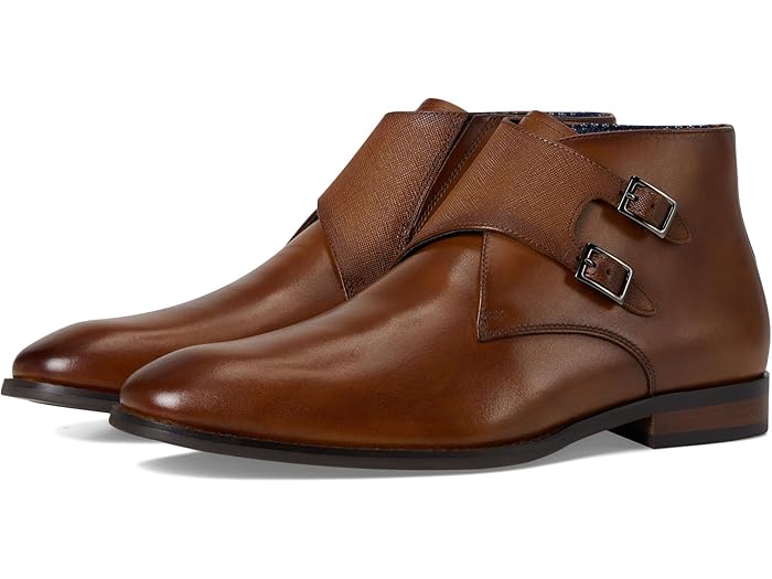 (取寄) ステイシー アダムス メンズ ダブル モンク ストラップ ブーツ Stacy Adams men Kaius Double Monk Strap Boots Cognac