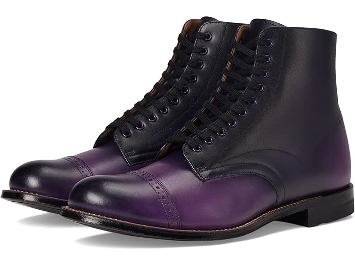 (取寄) ステイシー アダムス メンズ マディソン キャップ トゥ レース-アップ ブーツ Stacy Adams men Madison Cap Toe Lace-Up Boots Purple