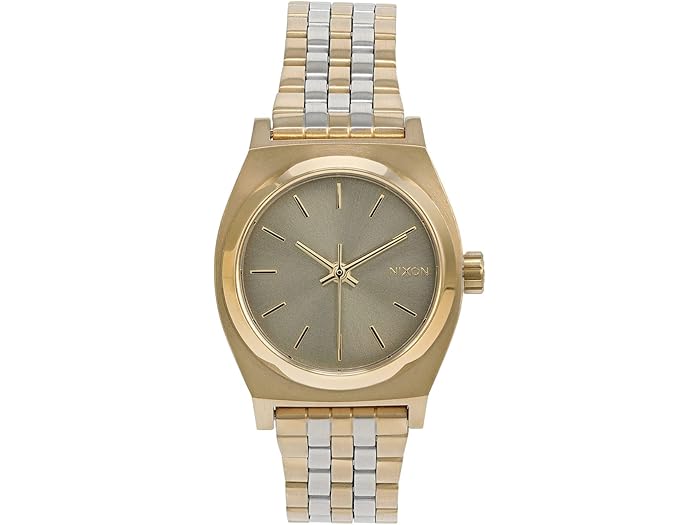 (取寄) ニクソン レディース スモール タイム テラー Nixon women Small Time Teller Light Gold/Silver/Vintage White