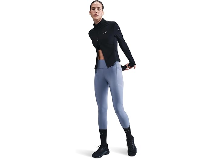 (取寄) ナイキ レディース ドライ-フィット スウィフト ハイウエスト 7/8 ランニング レギンス ウィズ ポケッツ Nike women Dri-FIT Swift High-Waisted 7/8 Running Leggings With Pockets World Indigo/Reflective Silver