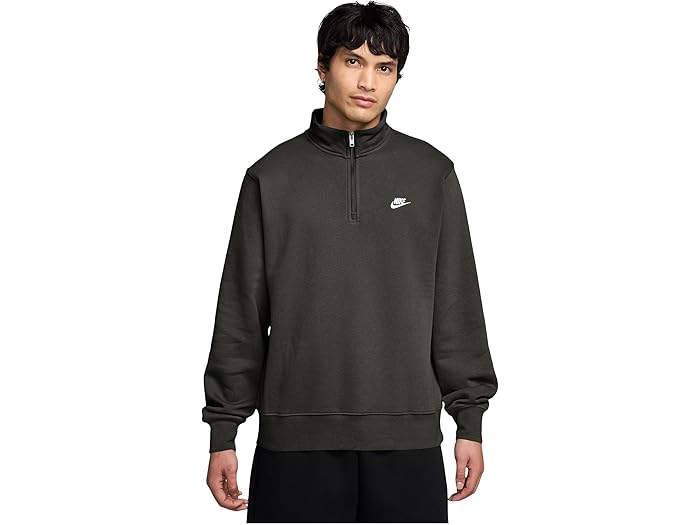 (取寄) ナイキ メンズ クラブ バスケット ボール ハーフ-ジップ トップ Nike men Club Basket Ball Half-Zip Top Sequoia/Sequoia/White