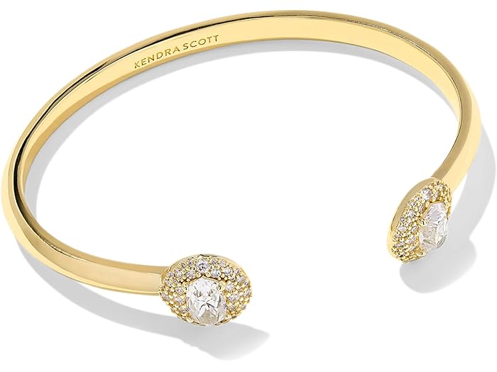 (取寄) ケンドラスコット レディース ベラ カフ ブレスレット Kendra Scott women Bella Cuff Bracelet Gold White CZ