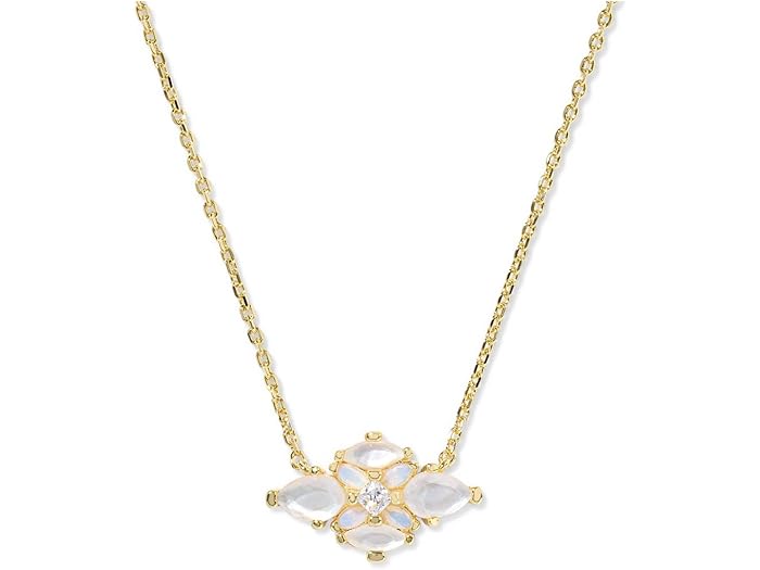 (取寄) ケンドラスコット レディース アビー クリスタル ショート ペンダント ネックレス Kendra Scott women Abbie Crystal Short Pendant Necklace Gold Neutral Mix