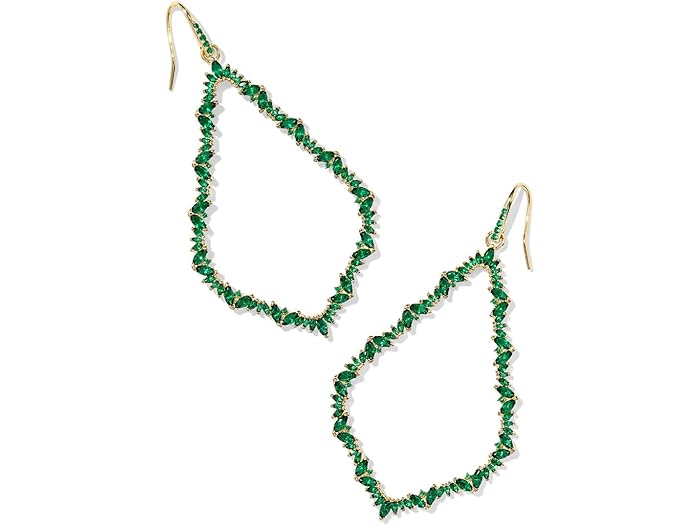 (取寄) ケンドラスコット レディース ソフィー クリスタル オープン フレーム イヤリングス Kendra Scott women Sophee Crystal Open Frame Earrings Gold Green Crystal