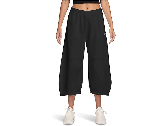 (取寄) ナイキ レディース スポーツウェア フェニックス フリース バレル レッグ パンツ Nike women Sportswear Phoenix Fleece Barrel Leg Pants Black/Sail
