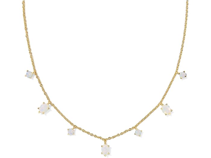 (取寄) ケンドラスコット レディース ケイリン デリケート ストランド ネックレス Kendra Scott women Cailin Delicate Strand Necklace Gold White Iridescent Crystal