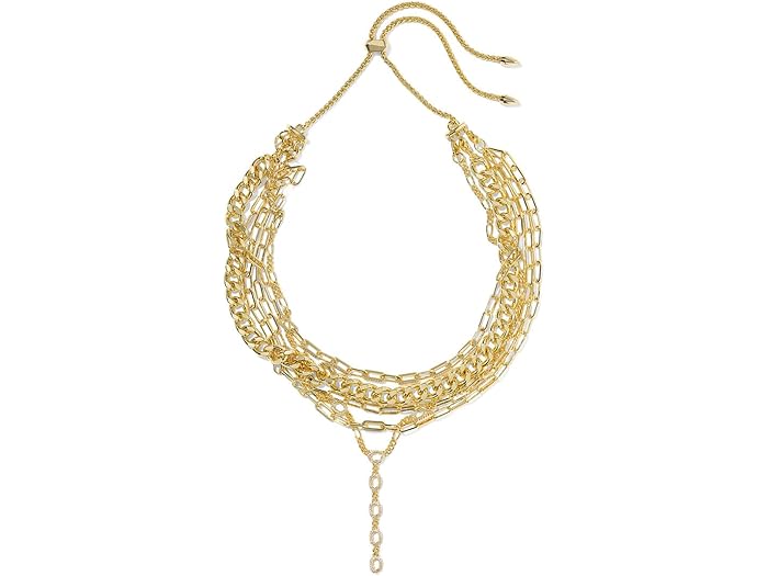 (取寄) ケンドラスコット レディース ベラ ステイトメント ネックレス Kendra Scott women Bella Statement Necklace Gold White CZ