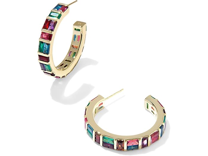 (取寄) ケンドラスコット レディース ジェイミー フープ イヤリングス Kendra Scott women Jamie Hoop Earrings Gold Multi Mix