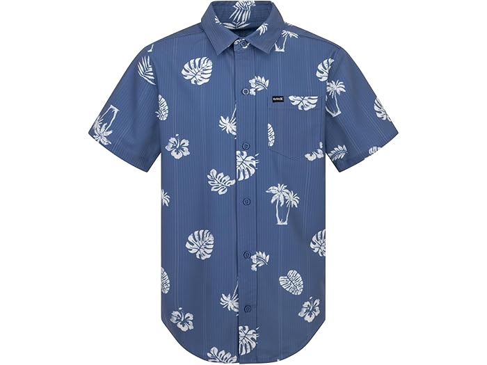(取寄) ハーレー キッズ ボーイズ プリンテッド ショート スリーブ ウーブン トップ (ビッグ キッド) Hurley Kids boys Printed Short Sleeve Woven Top (Big Kid) Shoreline
