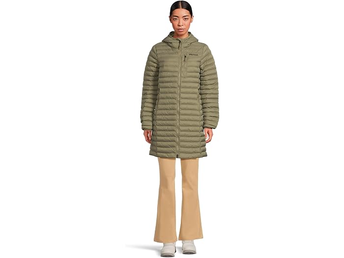 (取寄) マーモット レディース エコー フェザーレス ロング ジャケット Marmot women Echo Featherless Long Jacket Olive Grove
