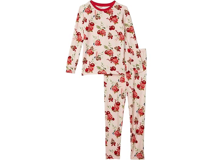 (取寄) キッキー パンツ キッズ キッズ プリント ロング スリーブ パジャマ セット (トドラー/リトル キッズ/ビッグ キッズ) Kickee Pants Kids kids Print Long Sleeve Pajama Set (Toddler/Little Kids/Big Kids) Baby Rose Holiday Floral