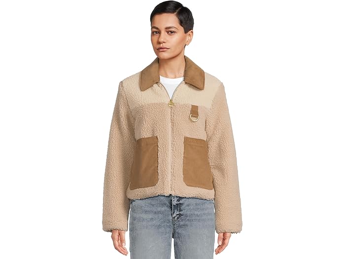 (取寄) バブアー レディース マレーナ フリース ジャケット Barbour women Malena Fleece Jacket Natural/Ecru