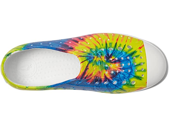 アウトレット 取寄 ネイティブシューズ キッズ ジェファーソン プリント リトル ビック Native Shoes Kids Kids Jefferson Print Little Kid Big Shell White Neon Multi Tie Dye Fucoa Cl