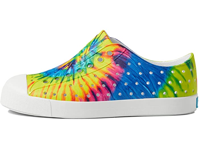 アウトレット 取寄 ネイティブシューズ キッズ ジェファーソン プリント リトル ビック Native Shoes Kids Kids Jefferson Print Little Kid Big Shell White Neon Multi Tie Dye Fucoa Cl