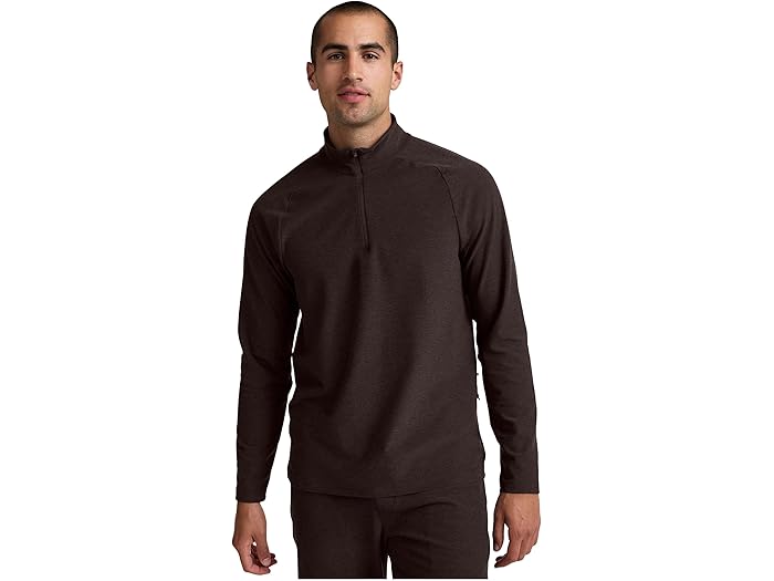 (取寄) ビヨンドヨガ メンズ スペースダイ テレイン クオーター ジップ プルオーバー Beyond Yoga men Spacedye Terrain Quarter Zip Pullover Dark Chocolate Heather