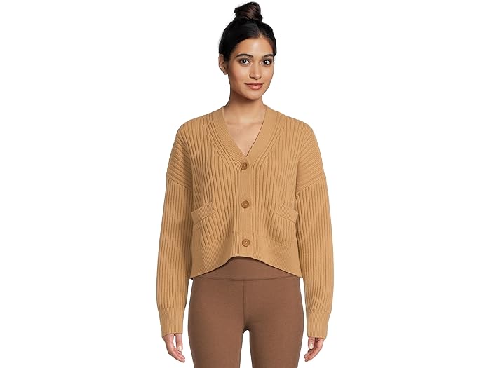 (取寄) ビヨンドヨガ レディース ラックス カーディガン Beyond Yoga women Lux Cardigan Camel