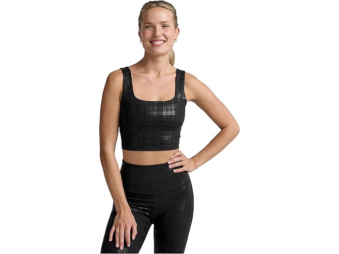 (取寄) ビヨンドヨガ レディース ビヨンド ザ スタジオ ハイ クロップド タンク Beyond Yoga women Beyond The Studio High Cropped Tank Plaid Foil Black 17,083円