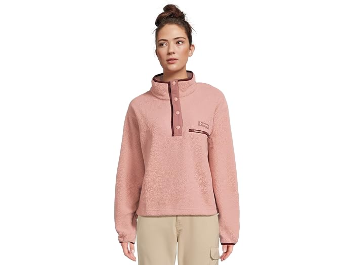(取寄) コロンビア レディース ヘルヴェティア リ クロップド ハーフ スナップ フリース Columbia women Helvetia II Cropped Half Snap Fleece Eraser Pink/Fig/Rich Wine