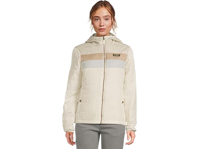 (取寄) エルエルビーン レディース マウンテン クラシック フーデット パファー カラー ブロック L.L.Bean women Mountain Classic Hooded Puffer Color Block Shore/Paperwhite