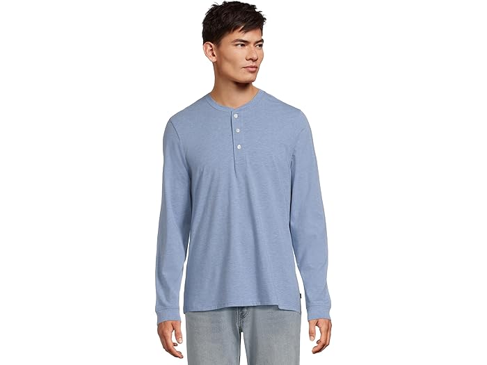 (取寄) エルエルビーン メンズ パフォーマンス ピマ ヘンリー ロング スリーブ L.L.Bean men Performance Pima Henley Long Sleeve Blue Tide Heather