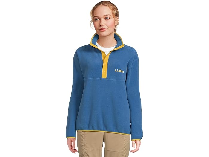 (取寄) エルエルビーン アダルツ ビーンズ クラシック フリース プルオーバー L.L.Bean Adults' Bean's Classic Fleece Pullover Deep Glacier Blue