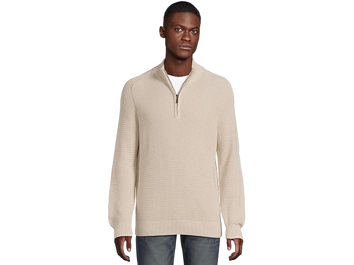 (取寄) エルエルビーン メンズ テクスチャー ウォッシュド コットン セーターズ 1/4 ジップ L.L.Bean men Textured Washed Cotton Sweaters 1/4 zip Oyster Shell