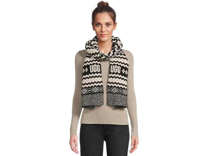 (取寄) アグ レディース スカーフ UGG women Uggisle Scarf Black Multi