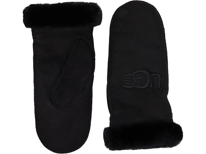 (取寄) アグ レディース シープスキン エンブロイダー ミトン UGG women Sheepskin Embroider Mitten Black