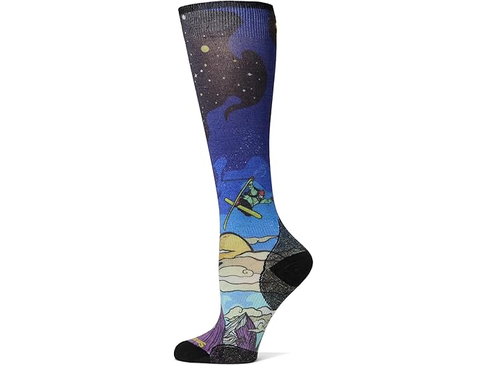 (取寄) スマートウール レディース スキー ゼロ クッション ギャラクティック スキー プリント オーバー ザ カーフ ソックス Smartwool women Ski Zero Cushion Galactic Ski Print Over The Calf Socks Deep Navy