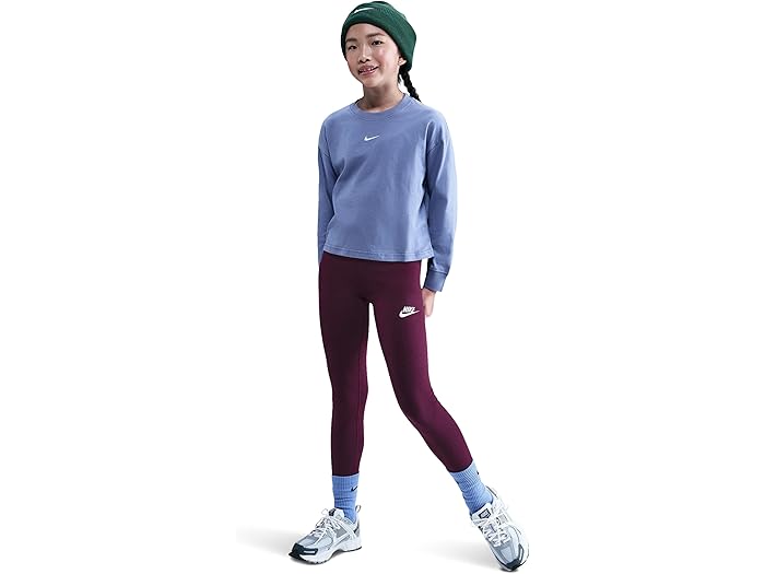 (取寄) ナイキ キッズ ガールズ スポーツウェア クラシック ハイウエスト レギンス (リトル キッド/ビッグ キッド) Nike Kids girls Sportswear Classic High-waisted Leggings (Little Kid/Big Kid) Bordeaux/White