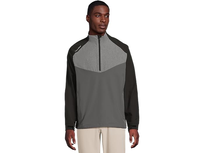 (取寄) キャロウェイ メンズ ロング スリーブ 1/2-ジップ ウィンド アンド ウォーター ジャケット Callaway men Long Sleeve 1/2-zip Wind & Water Jacket Caviar
