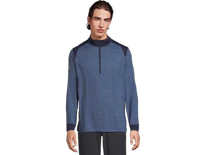 (取寄) キャロウェイ メンズ ソフト タッチ ブロック ロング スリーブ ゴルフ ベース レイヤー Callaway men Soft Touch Blocked Long Sleeve Golf Base Layer Peacoat Heather