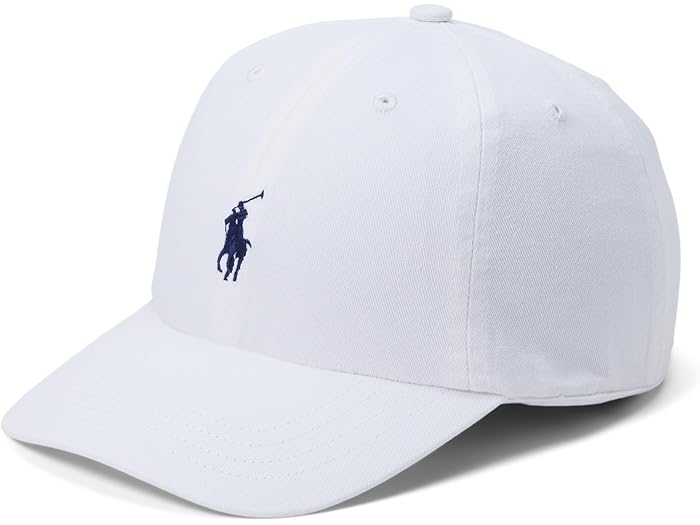 (取寄) ラルフローレン キッズ ボーイズ コットン チノ ベースボール キャップ (トドラー/リトル キッズ) Polo Ralph Lauren Kids boys Cotton Chino Baseball Cap (Toddler/Little Kids) White