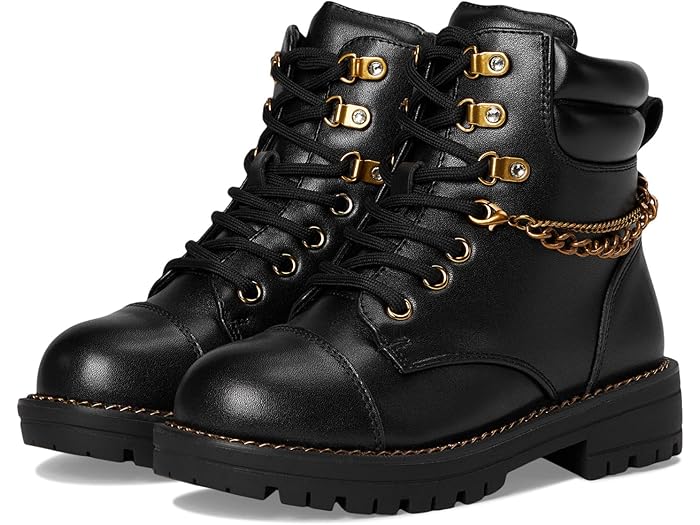 (取寄) カートガイガー ロンドン キッズ ガールズ チェイン コンバット ブーツ (リトル キッド/ビッグ キッド) Kurt Geiger London Kids girls Chain Combat Boots (Little Kid/Big Kid) Black Smooth