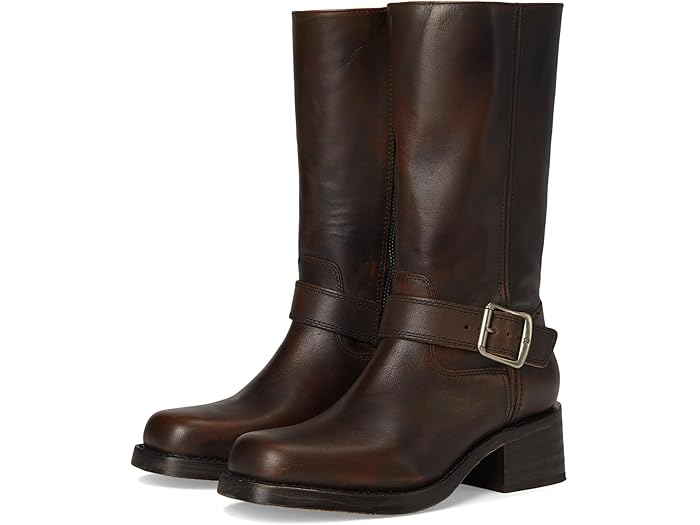 (取寄) フライ レディース キャンパス バックル Frye women Campus Buckle Dark Brown