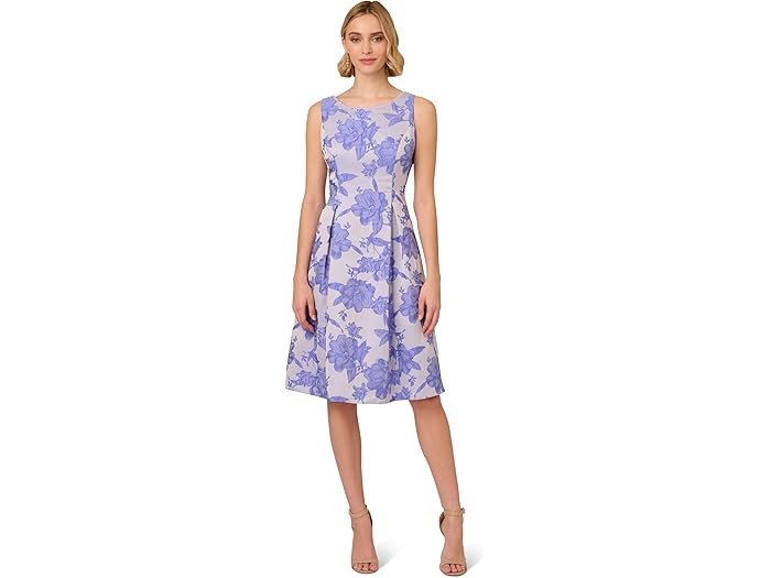 (取寄) アドリアナ パぺル レディース プリンテッド ショート ドレス Adrianna Papell women Printed Short Dress Peri Cruise