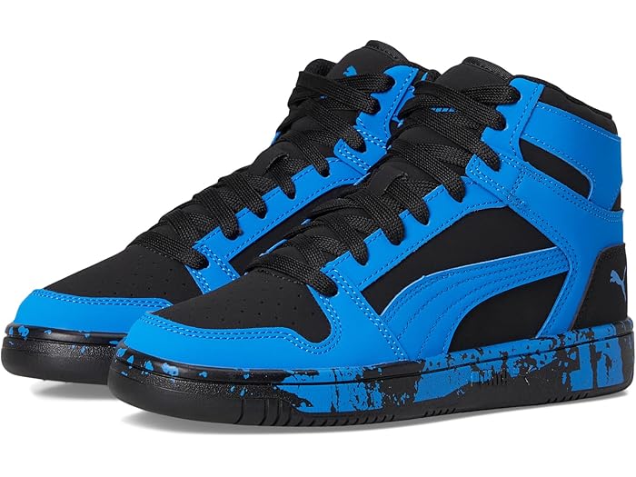 (取寄) プーマ キッズ キッズ リバウンド レイアップ ミッド シューズ (ビッグ キッド) PUMA Kids kids Rebound Layup Mid Shoes (Big Kid) Puma Black/Ultra Blue