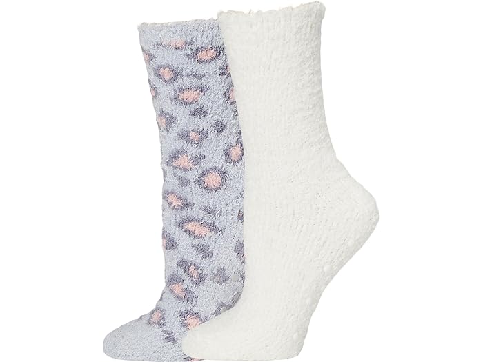 (取寄) カレン ノイバーガー レディース トゥー パック コージー スリッパ ソックス Karen Neuburger women Two Pack Cozy Slipper Socks Leopard And Cream
