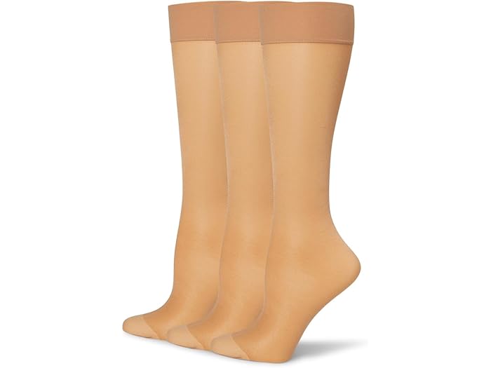 (取寄) ウォルフォード レディース サテン タッチ ニー ハイズ 3-パック Wolford women Satin Touch Knee Highs 3-Pack Gobi
