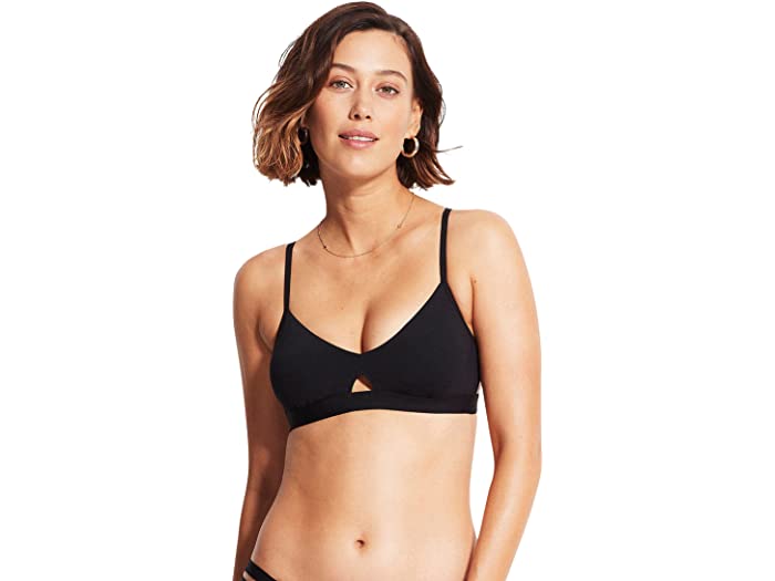 (取寄) シーフォリー レディース コレクティブ ハイブリット ブラレット Seafolly women Collective Hybrid Bralette Black