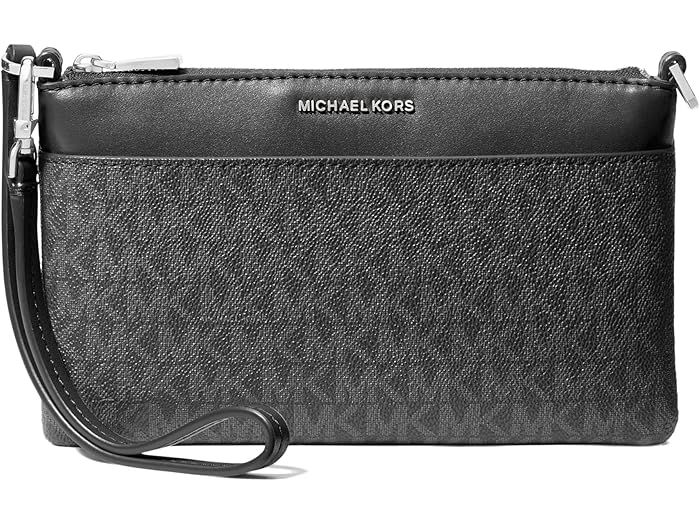 (取寄) マイケルコース レディース ジェット セット ミディアム トップ ジップ コンバーチブル リスレット MICHAEL Michael Kors women Jet Set Medium Top Zip Convertible Wristlet Black