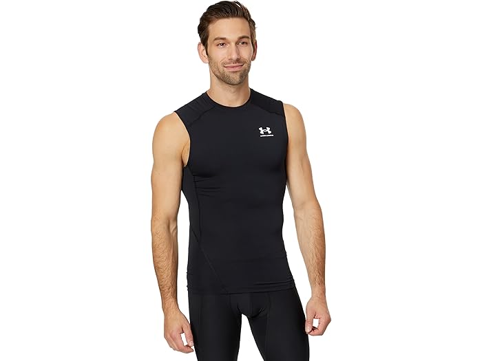 (取寄) アンダーアーマー メンズ ヒートギア アーマー コンプレッション スリーブレス Under Armour men Heatgear Armour Compression Sleeveless Black/White