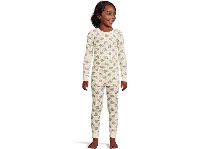 (取寄) キッズ ロング ジョン パジャマ セット イン (インファント/トドラー/リトル キッド/ビッグ キッド) Hanna Andersson kids Long John Pajama Set in HannaSoft (Infant/Toddler/Little Kid/Big Kid) Happy Elephant