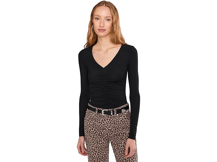 (取寄) メイドウェル レディース スリンキー V-ネック トップ Madewell women Slinky V-neck Top Jet Black 16,842円