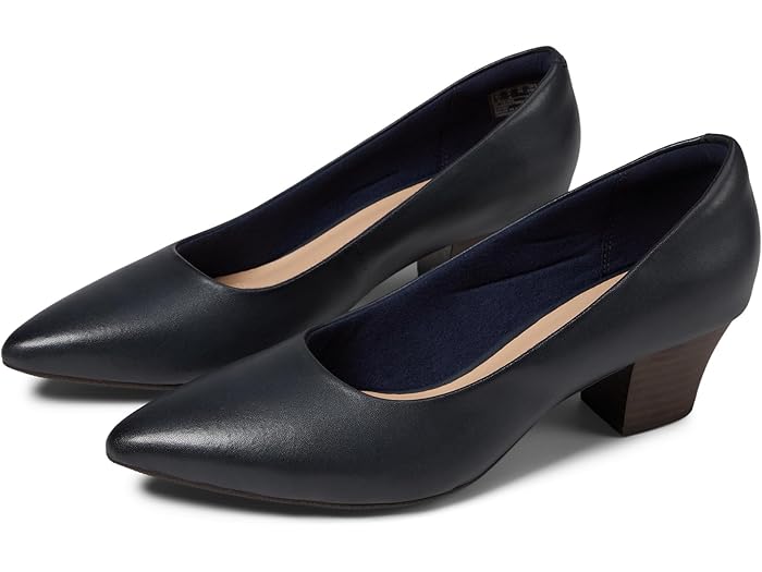 (取寄) クラークス 靴 レディース テレサ ステップ Clarks women Teresa Step Navy Leather