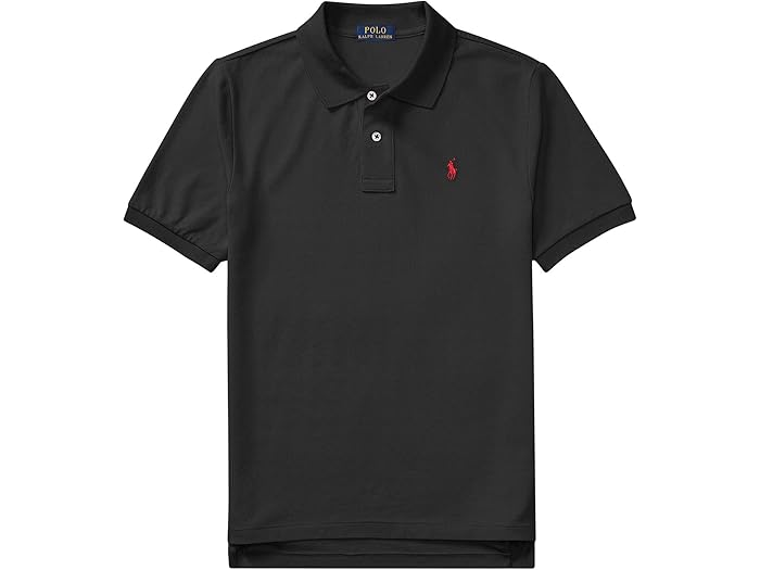 (取寄) ラルフローレン キッズ ボーイズ コットン メッシュ ポロ シャツ (ビッグ キッズ) Polo Ralph Lauren Kids boys Cotton Mesh Polo Shirt (Big Kids) Polo Black